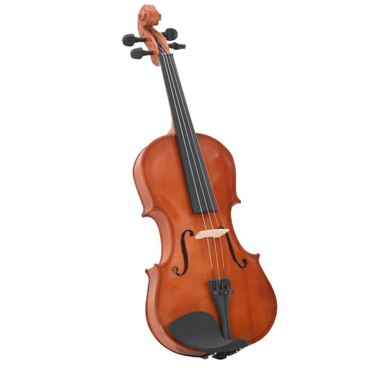 Violine Komplettset mit Bogen und Kinnhalter Dunkles Holz 4/4
