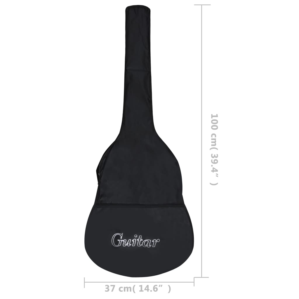 Borsa per chitarra classica 4/4 (39"), nera, 100x37 cm, tessuto