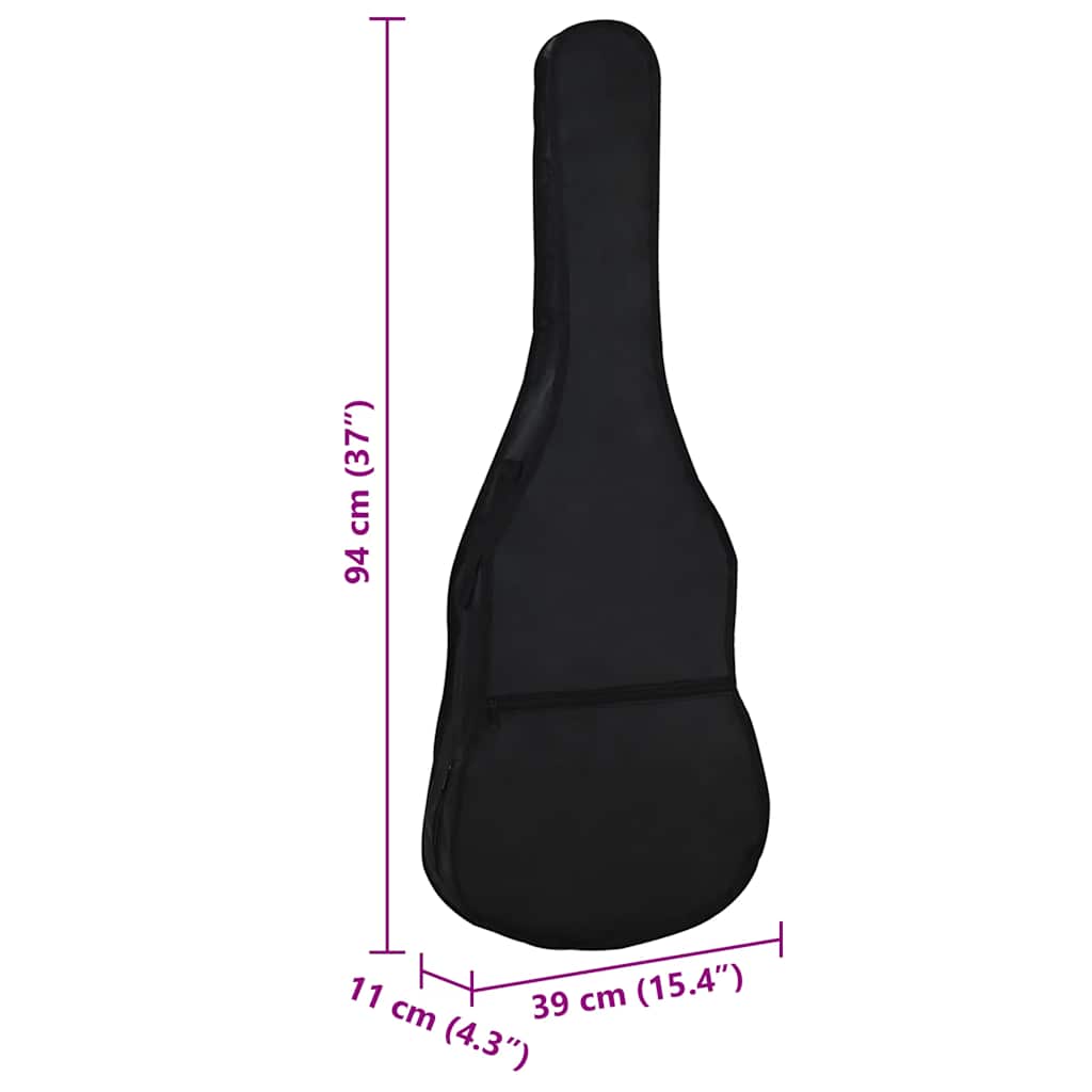 Gitarrentasche für 3/4 (36") Klassikgitarre Schwarz 94x35 cm Stoff