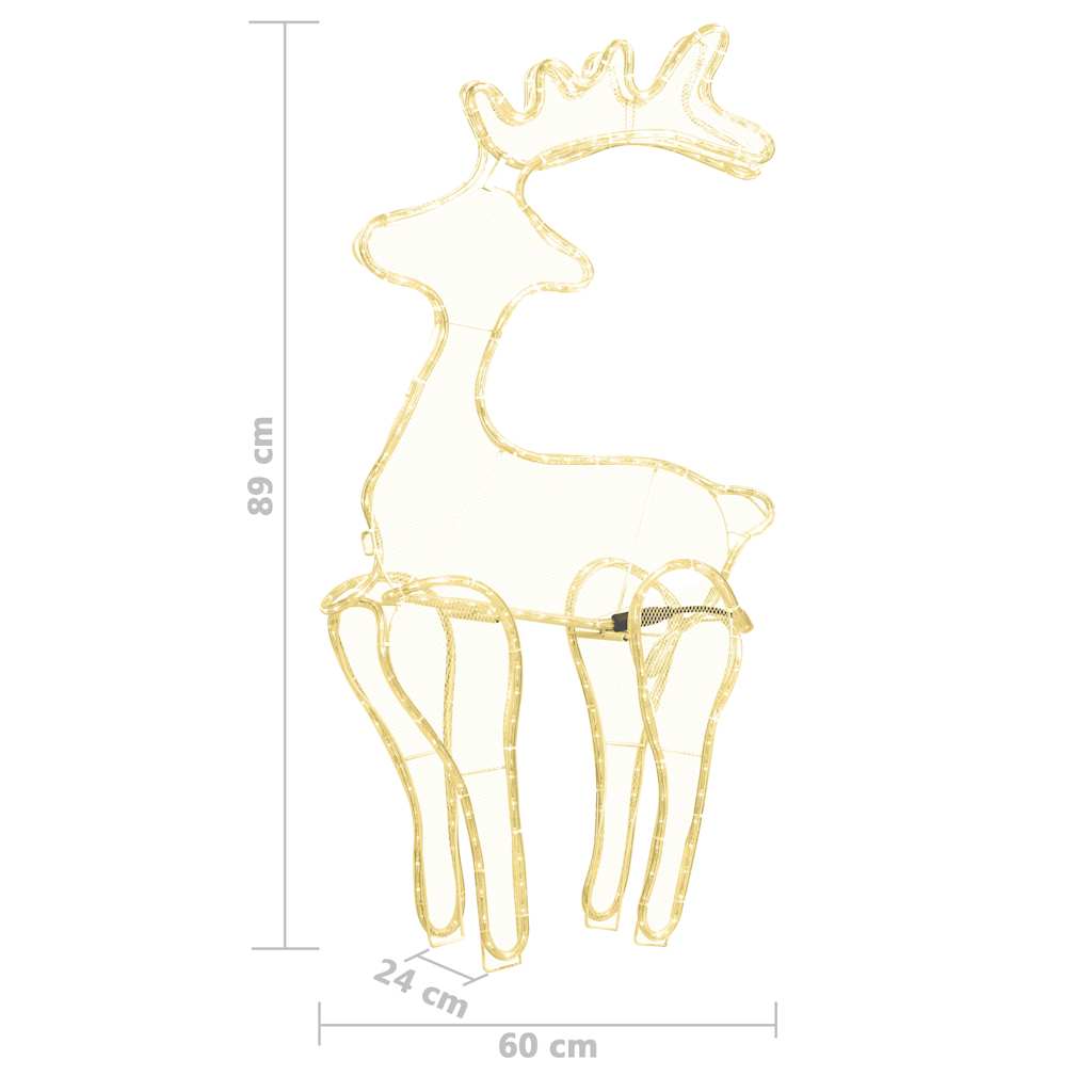Rentier Weihnachtsdekoration mit Mesh 306 LEDs 60x24x89 cm