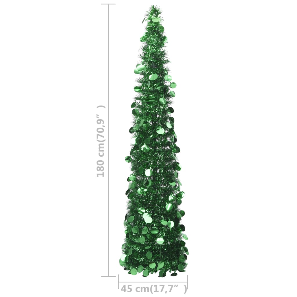 Albero di Natale artificiale pop-up verde 180 cm PET