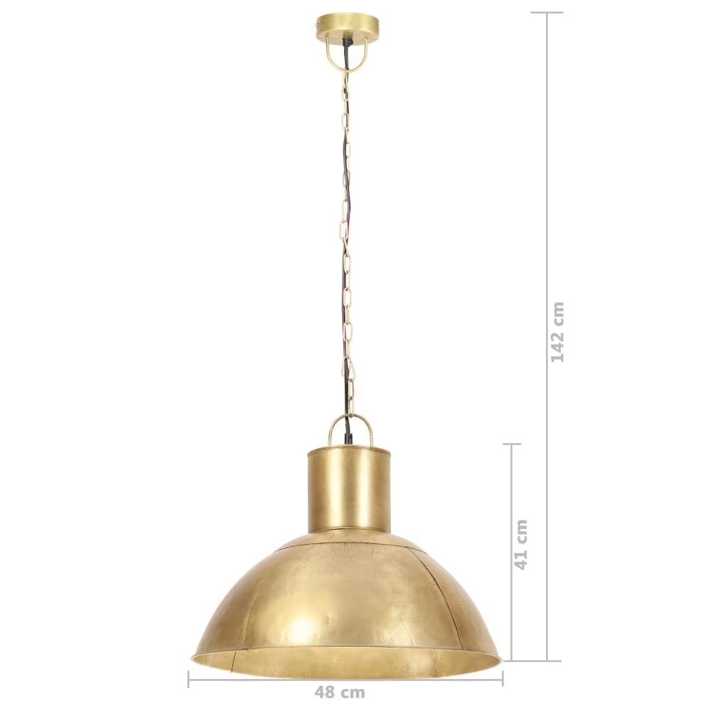 Lampada a sospensione 25 W ottone rotonda 48 cm E27