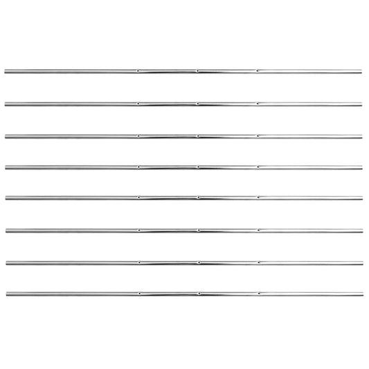 Aste da calcio balilla, 8 pezzi, 15,9 mm