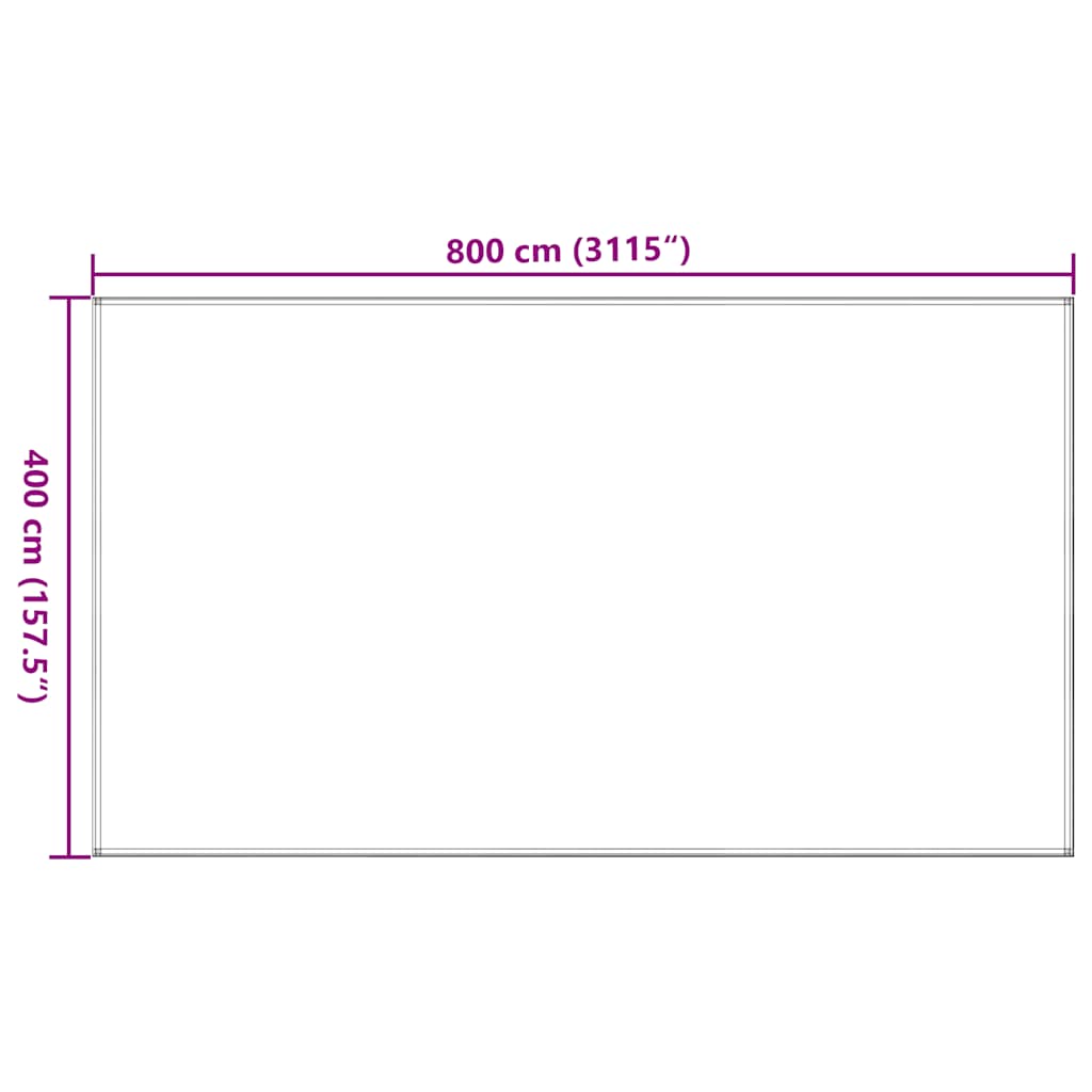 Zeltteppich 400x800 cm Anthrazit HDPE