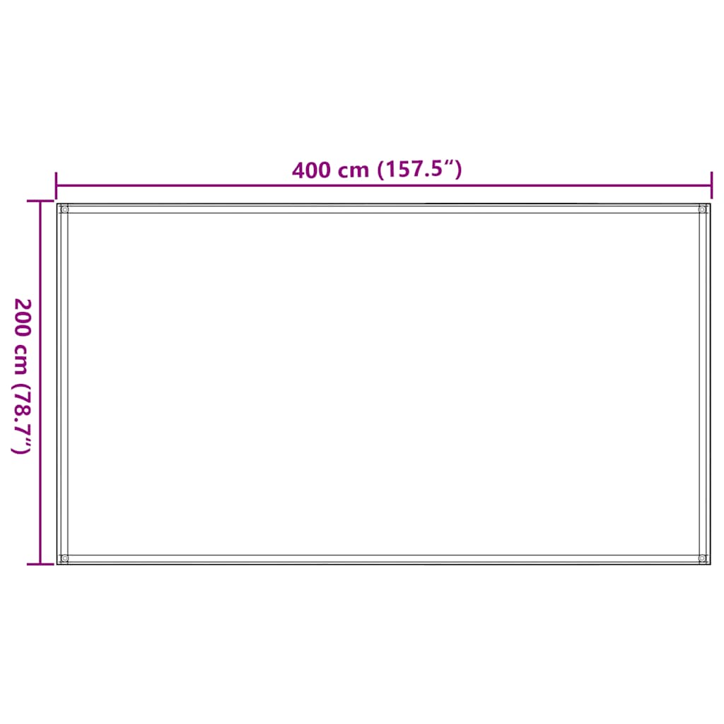 Zeltteppich 200x400 cm Beige