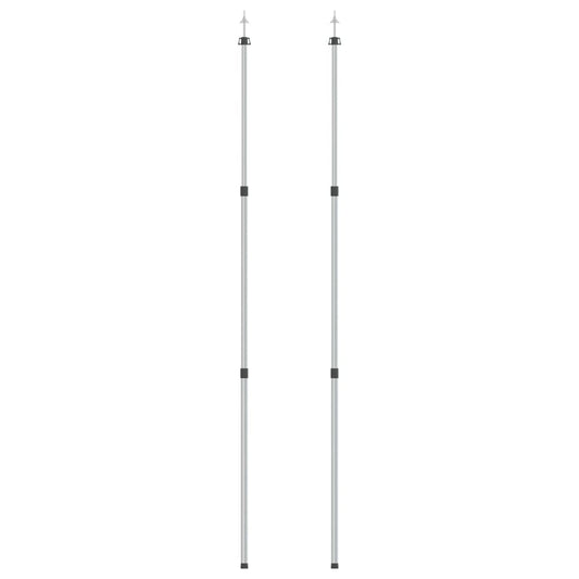 Teleskop-Tarpstangen 102-260 cm 2 Stk. Aluminium