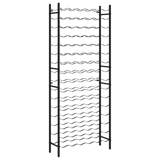 Weinregal für 96 Flaschen Schwarz Eisen