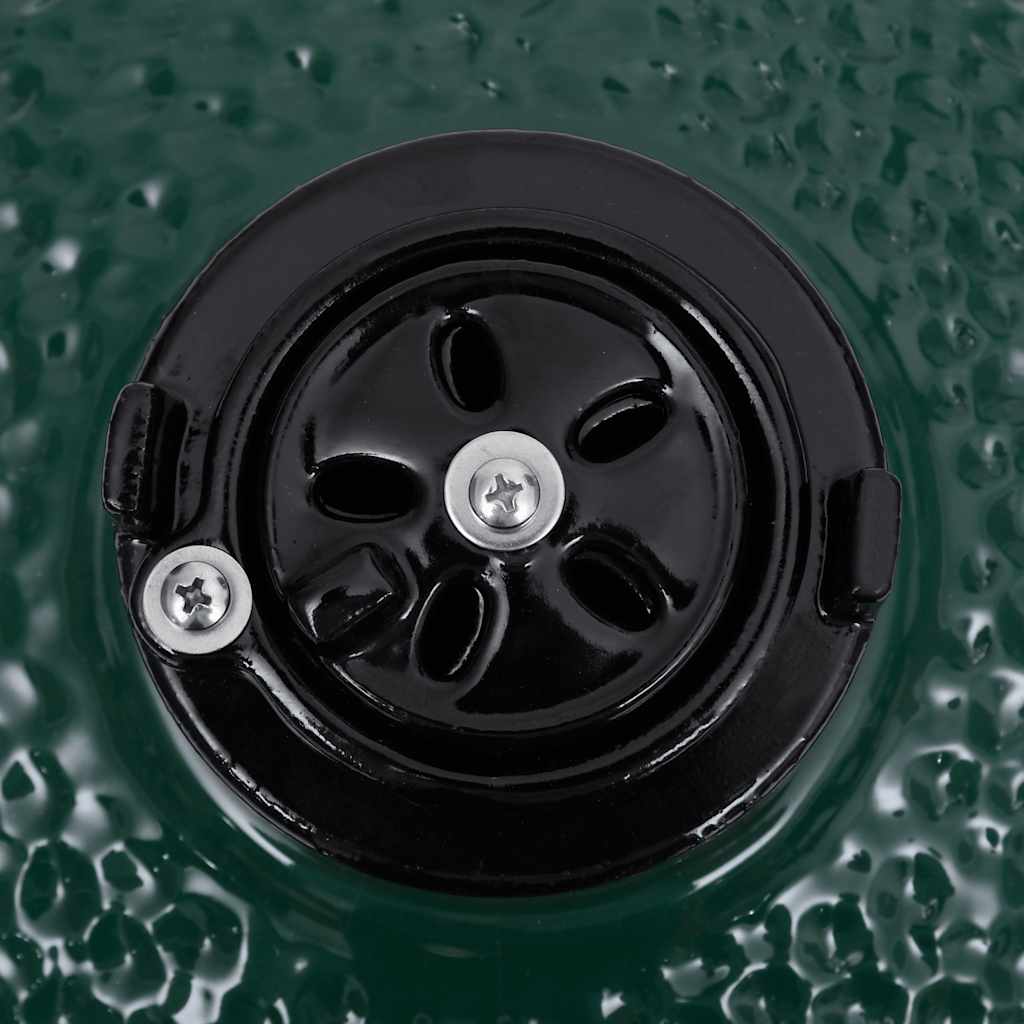 Kamado Grill Affumicatore 2 in 1 in ceramica 56 cm verde