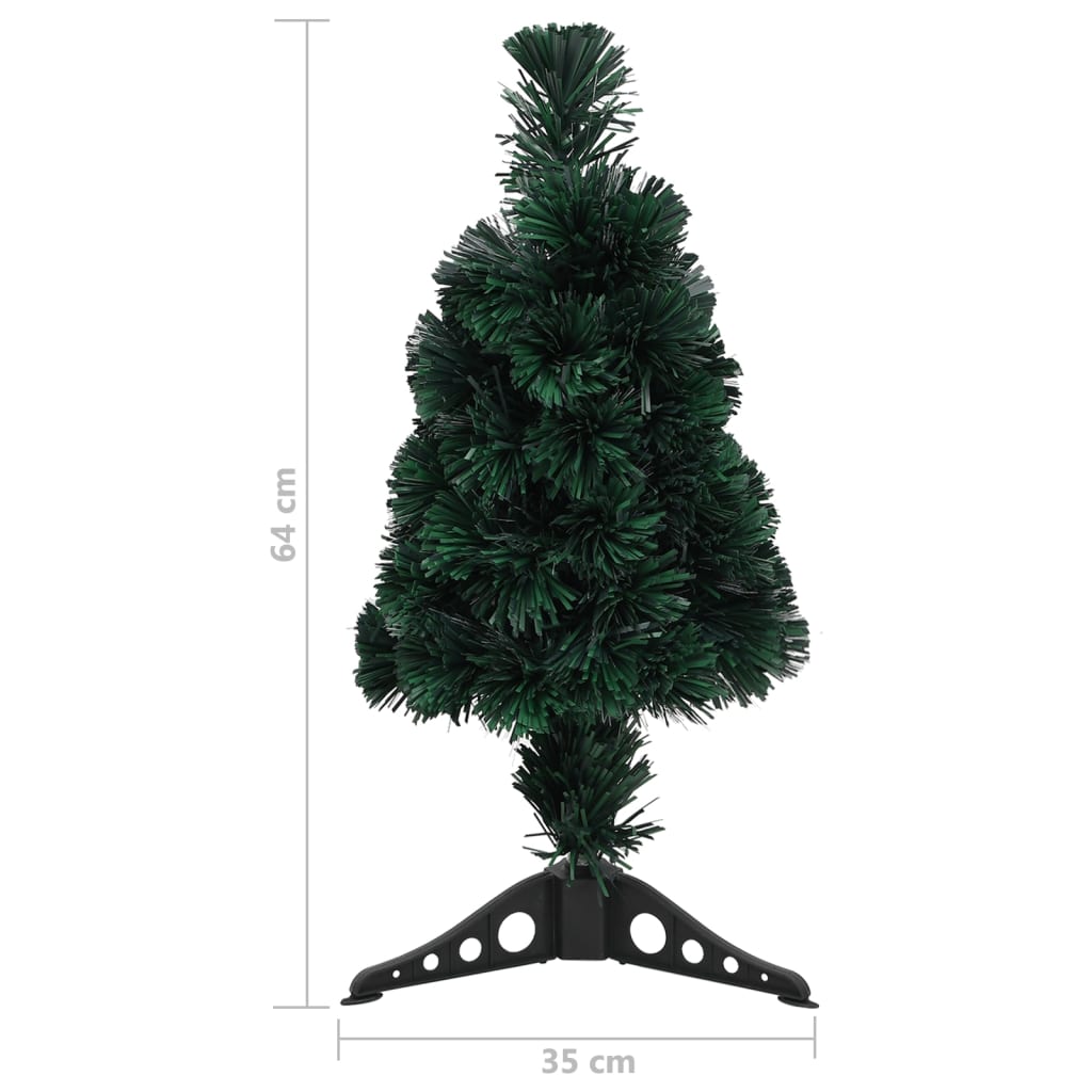 Künstlicher Weihnachtsbaum Schlank mit Ständer und LED 64 cm Glasfaser