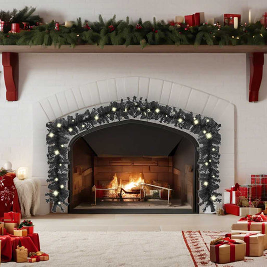 Ghirlanda natalizia con LED, 20 m, nera