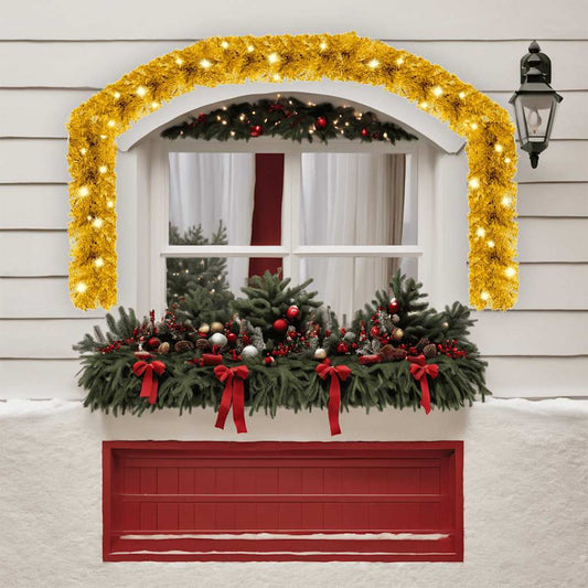 Ghirlanda natalizia con LED, 10 m, dorata