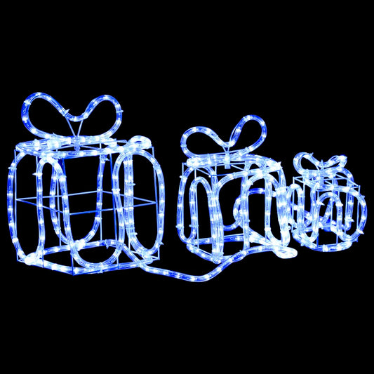 Scatole regalo decorative natalizie con 180 LED, per uso interno/esterno