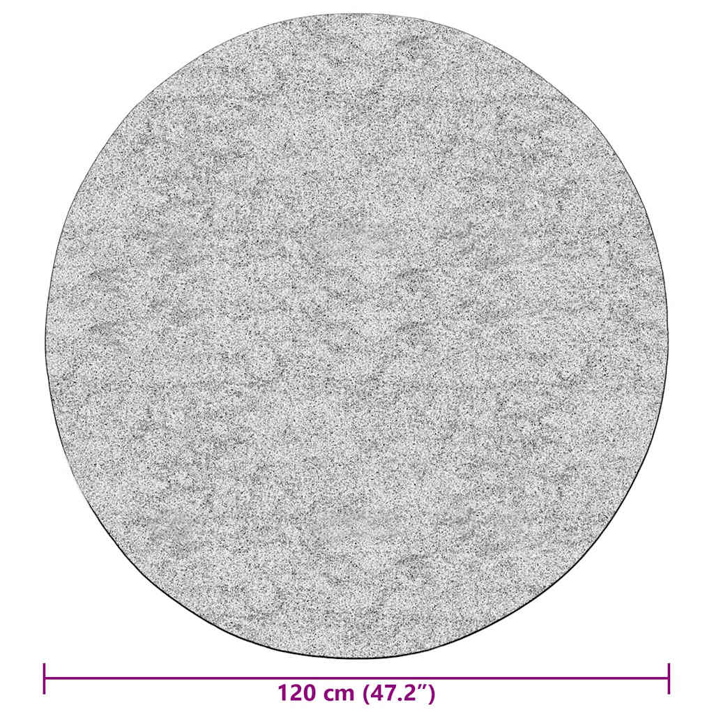 Teppich Waschbar φ120 cm Hellbeige Rutschfest