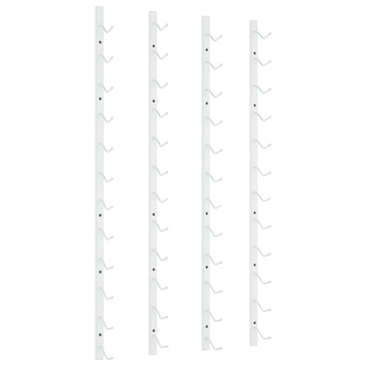 Wand-Weinregal für 12 Flaschen 2 Stk. Weiß Eisen