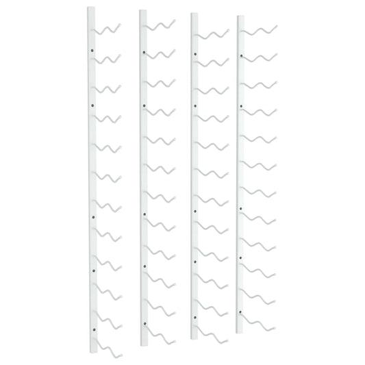 Wand-Weinregal für 24 Flaschen 2 Stk. Weiß Eisen