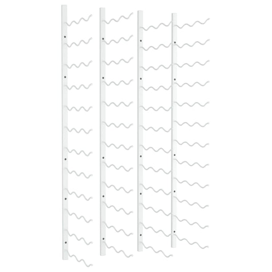 Wand-Weinregal für 36 Flaschen 2 Stk. Weiß Eisen