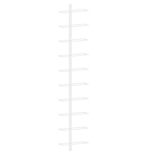 Wand-Weinregal für 10 Flaschen Weiß Metall