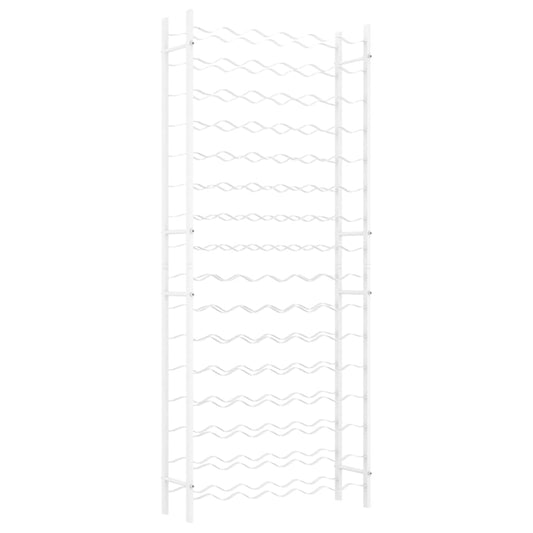Weinregal für 96 Flaschen Weiß Metall