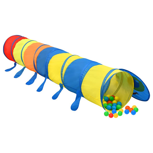 Tunnel da gioco con 250 palline, multicolore, 245 cm, poliestere
