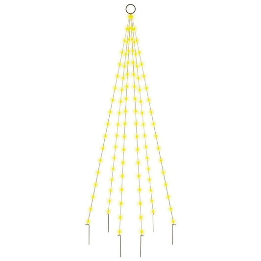 LED-Weihnachtsbaum für Fahnenmast Warmweiß 108 LEDs 180 cm
