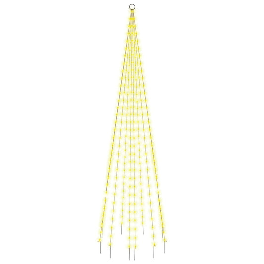 LED-Weihnachtsbaum für Fahnenmast Warmweiß 310 LEDs 300 cm