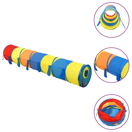 Tunnel gioco per bambini, multicolore, 245 cm, poliestere