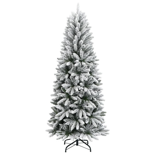 Albero di Natale artificiale, innevato, 210 cm, PVC e PE