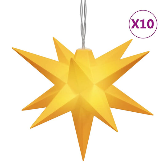 LED-Weihnachtsstern mit 10 LEDs Gelb 10 cm