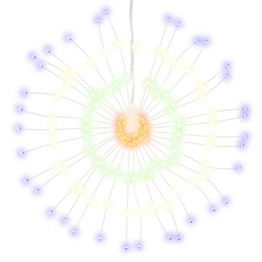 Luci di Natale Fuochi d'artificio 140 LED Multicolore 17 cm