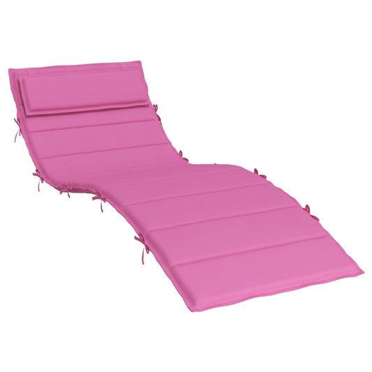 Cuscino per lettino prendisole, rosa, 180 x 60 x 4 cm, tessuto Oxford