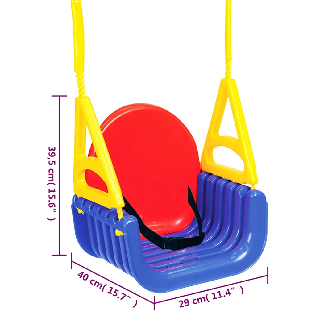 Seggiolino a dondolo per bambini 3 in 1 29x40x39,5 cm in polipropilene