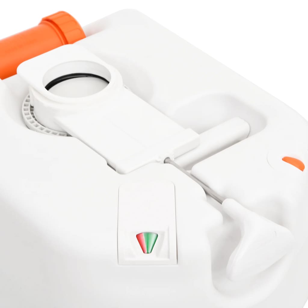 WC da incasso per campeggio, bianco, 24+17 L, HDPE e acciaio
