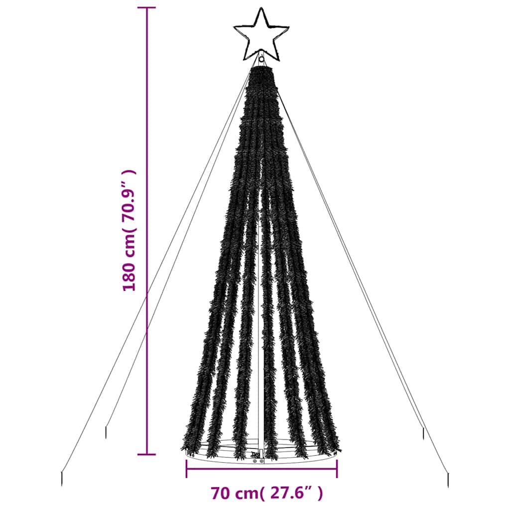 Albero di Natale a LED, 275 LED, blu, 180 cm
