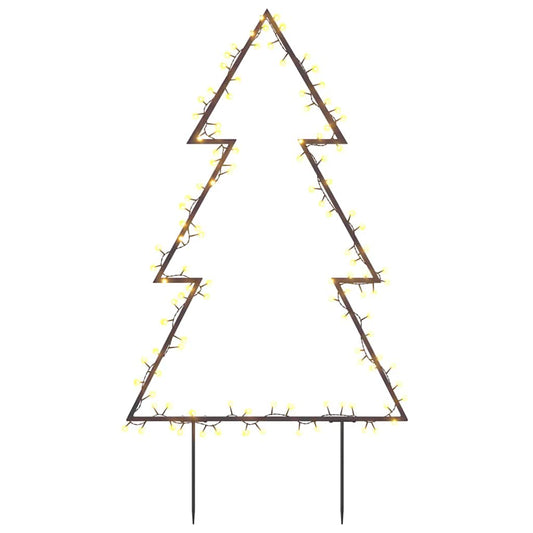 Albero di Natale con picchetti da terra e 115 LED, 90 cm