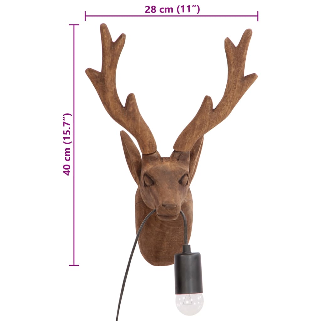 Wandleuchte Tier 25 W 28x20x40 cm E27