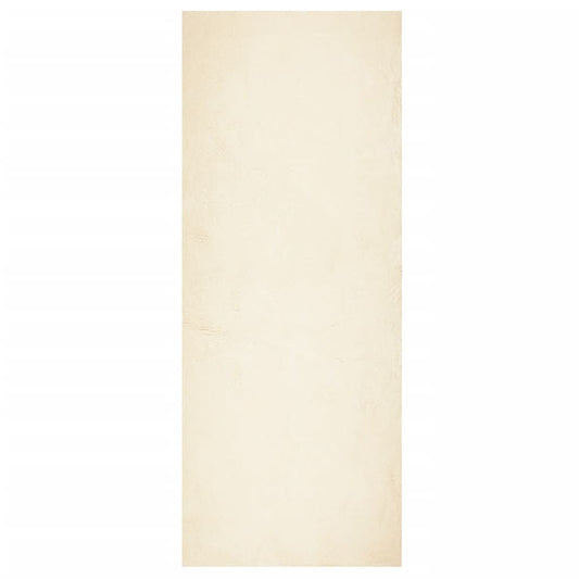 Teppich HUARTE Kurzflor Weich und Waschbar Creme 80x200 cm