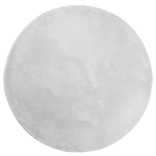 Teppich HUARTE Kurzflor Weich und Waschbar Grau Ø 80 cm