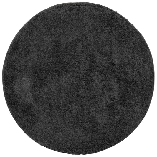 Tappeto Shaggy, pelo alto, moderno, antracite, Ø 80 cm