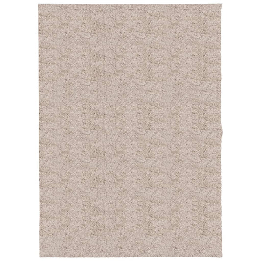 Shaggy-Teppich PAMPLONA Hochflor Modern Beige 140x200 cm