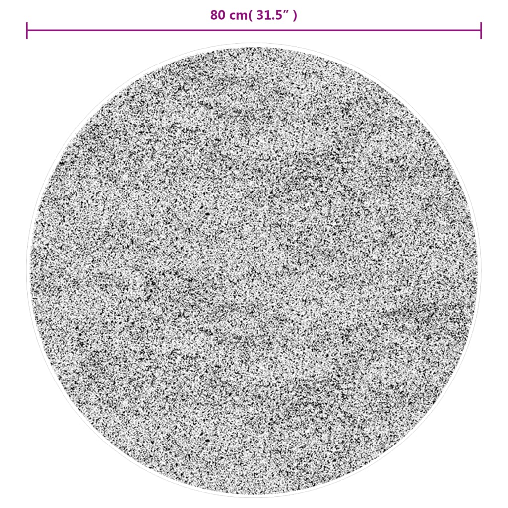 Teppich IZA Kurzflor Skandinavischer Look Grau Ø 80 cm