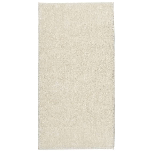 Tappeto ISTAN a pelo alto lucido color crema 100x200 cm