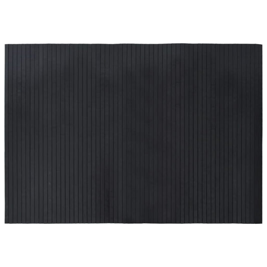 Teppich Rechteckig Schwarz 70x100 cm Bambus