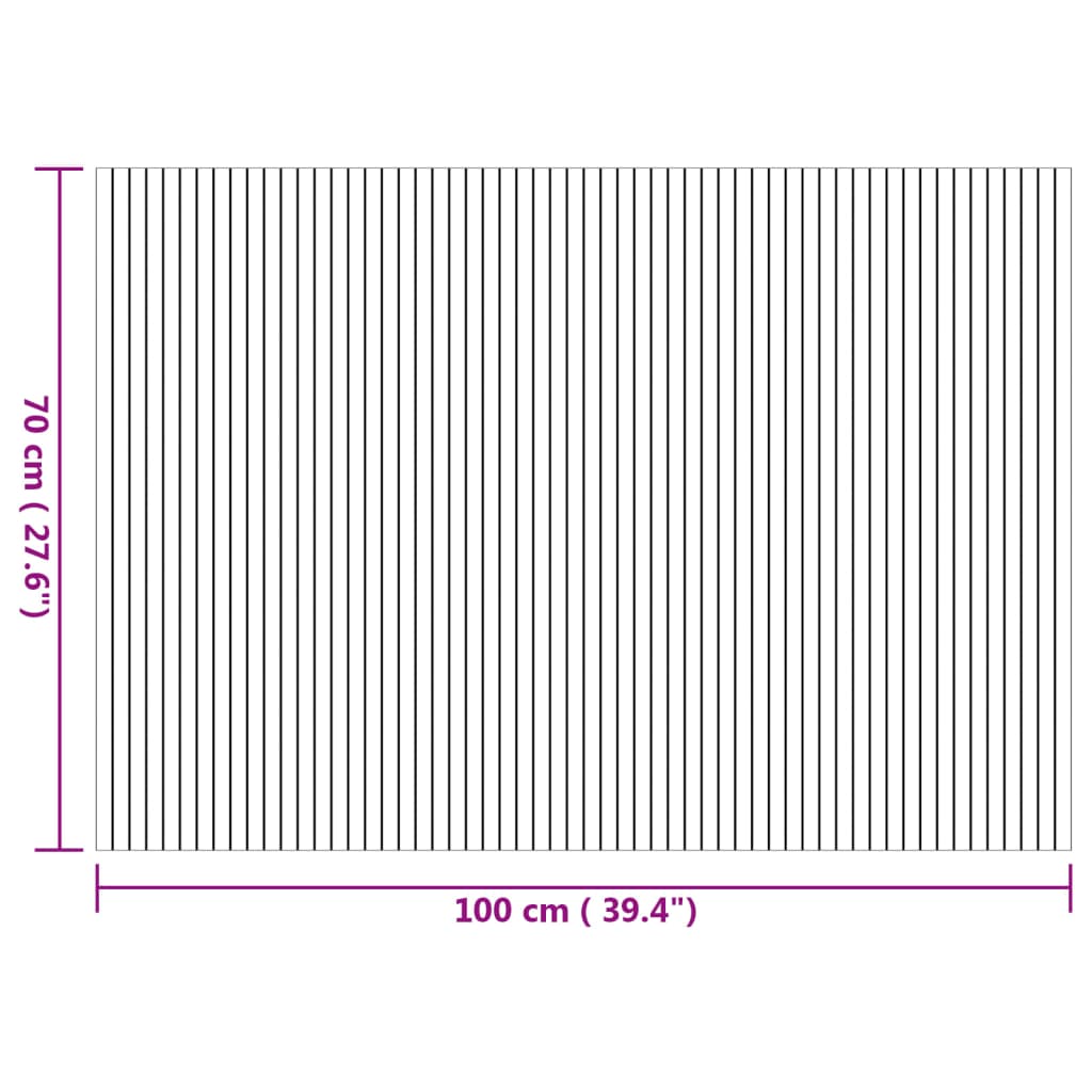 Teppich Rechteckig Natur 70x200 cm Bambus