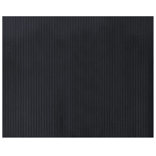 Tappeto rettangolare nero, 80x100 cm, bambù