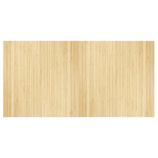 Tappeto rettangolare, colore naturale chiaro, 100x200 cm, bambù