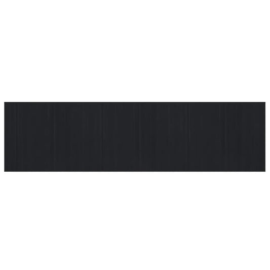 Teppich Rechteckig Schwarz 80x300 cm Bambus