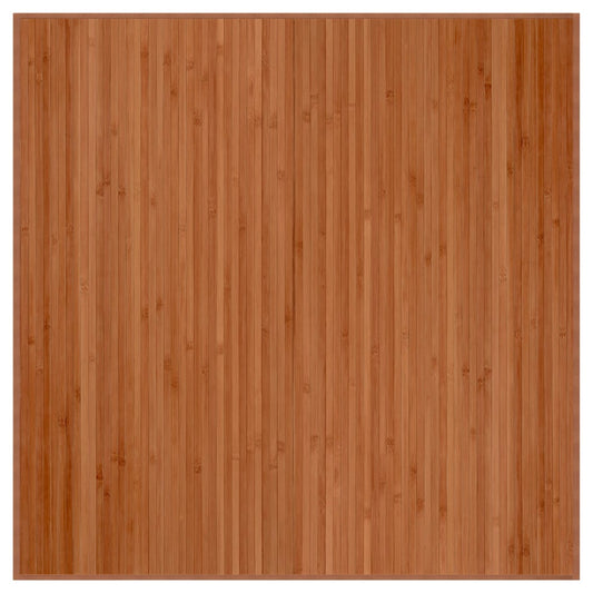 Teppich Quadratisch Braun 100x100 cm Bambus