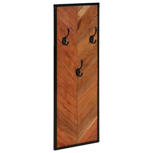 Wandgarderobe 2 Stk. 35x1x90 cm Massivholz Akazie
