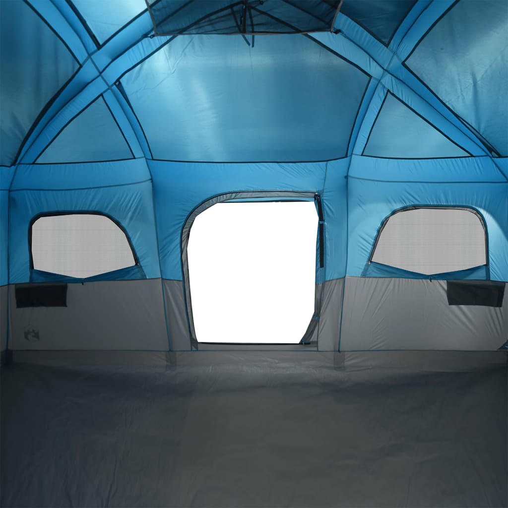 Tenda familiare per 10 persone, blu, impermeabile