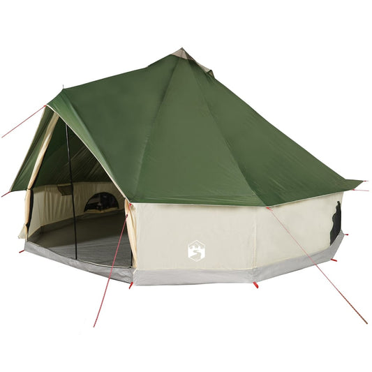 Tenda familiare Teepee per 10 persone, verde, impermeabile